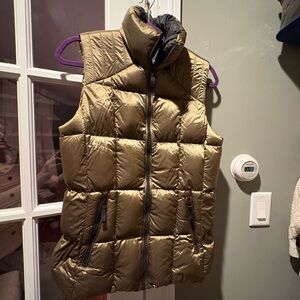 Marc New York Metallic Gold Puffer Down Vest